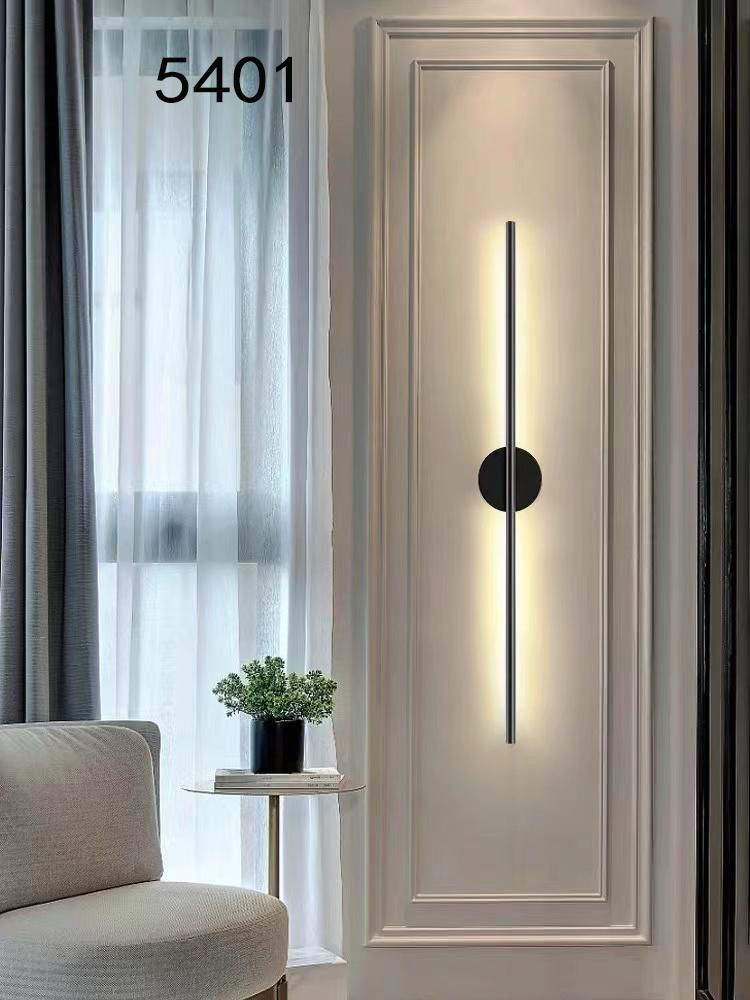blissbells Modern LED Wall Sconce Light, Linear Wall Lamp with Black Base, Minimalist Design, Warm White