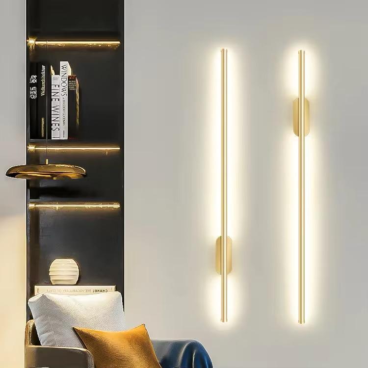blissbells Modern LED Wall Sconce Light Fixture, Linear Design, Gold Finish, Warm White Illumination