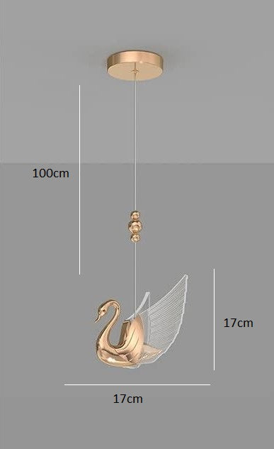 Luxury Swan Pendant Light – Modern LED Decorative Hanging Lamp for Bedroom, Living Room & Hallway