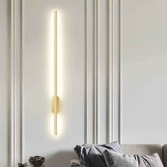 blissbells Modern LED Wall Sconce Light Fixture, Linear Design, Gold Finish, Warm White Illumination