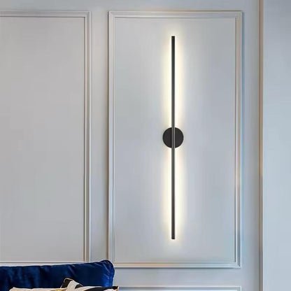 blissbells Modern LED Wall Sconce Light, Linear Wall Lamp with Black Base, Minimalist Design, Warm White