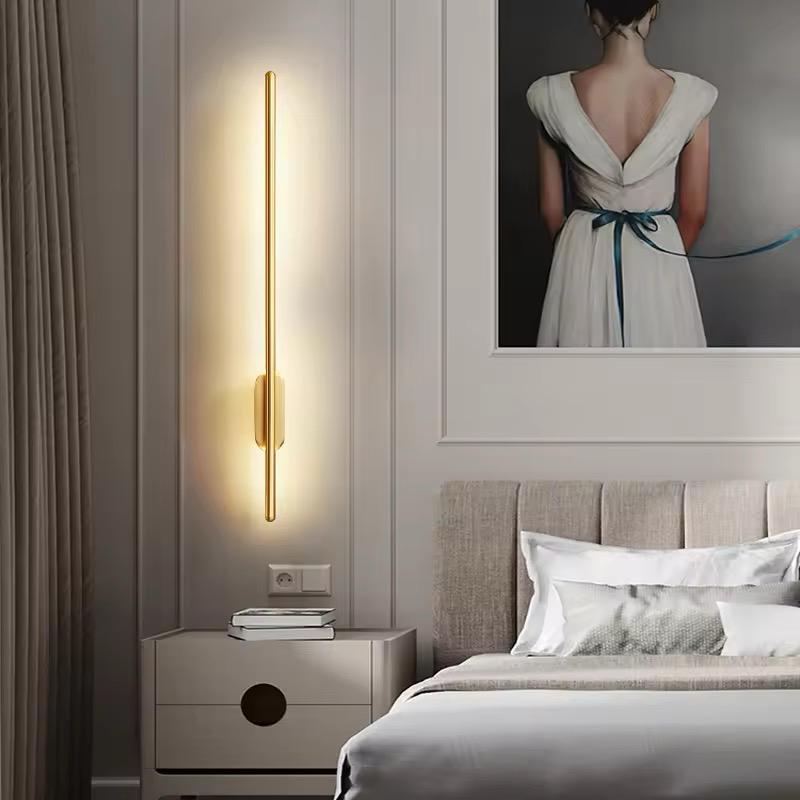 blissbells Modern LED Wall Sconce Light Fixture, Linear Design, Gold Finish, Warm White Illumination