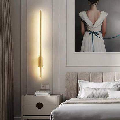 blissbells Modern LED Wall Sconce Light Fixture, Linear Design, Gold Finish, Warm White Illumination