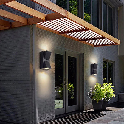 blissbells 10W IP65 Waterproof Lamp K Shape Fancy Wall Light for Wall Up & Down Wall Lamps - Outdoor Wall Lights for Elevation,Garden & Patio Lights - (Warm White) Pack of 1