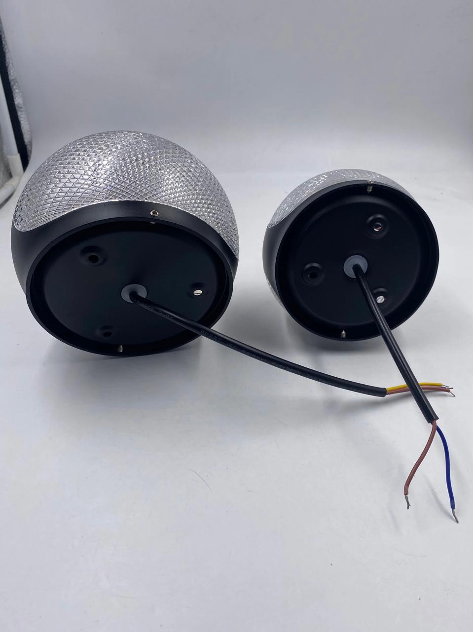 blissbells Modern Spherical Wall Light, LED Ambient Lighting, Black and White Design