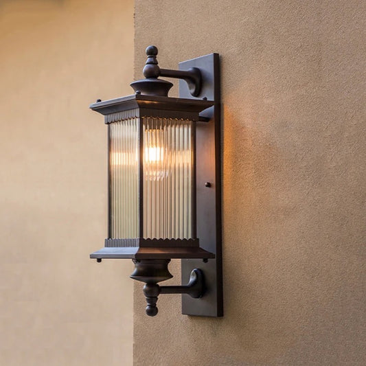 blissbells Outdoor Fixture Coffee Color Exterior LAN Wall Light - Warm White, Pack of 1