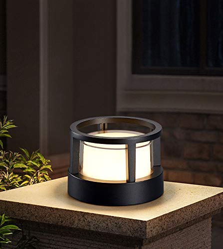 blissbells Modern 12 Watt M932 LED Outdoor Modern Round Acrylic Wall Light Black Gold Wall Light 4000k, Pack of 1