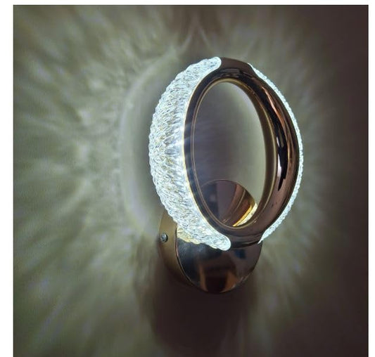 blissbells Modern LED Wall Light, Circular Ring Design, Warm White, Gold Finish