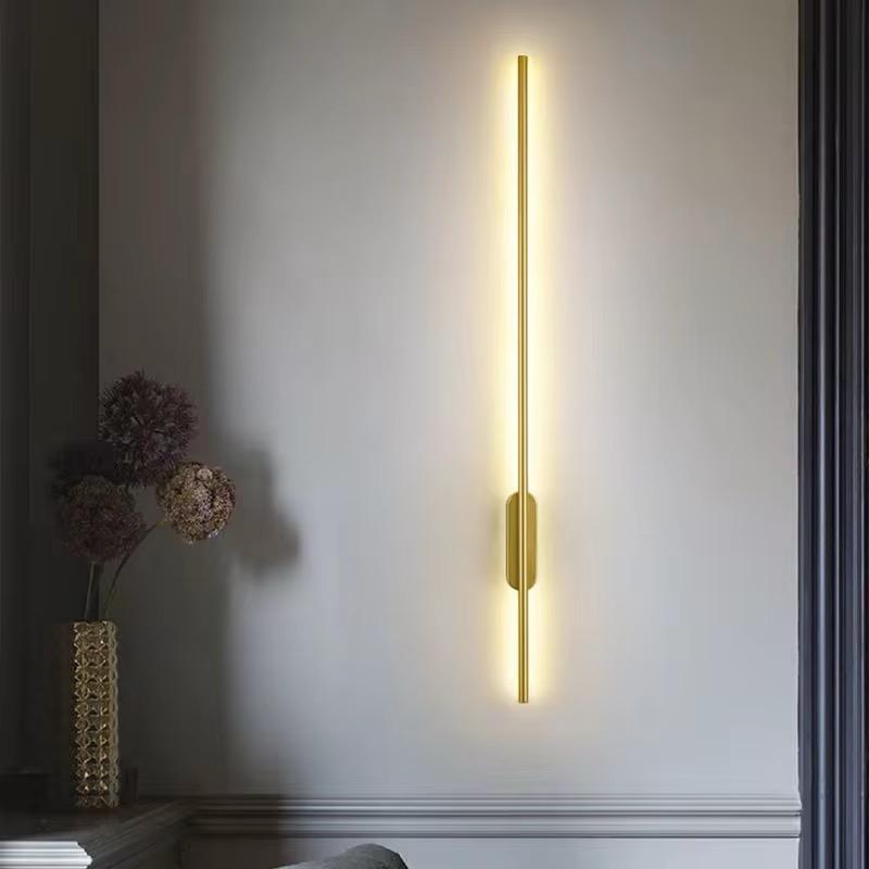 blissbells Modern LED Wall Sconce Light Fixture, Linear Design, Gold Finish, Warm White Illumination