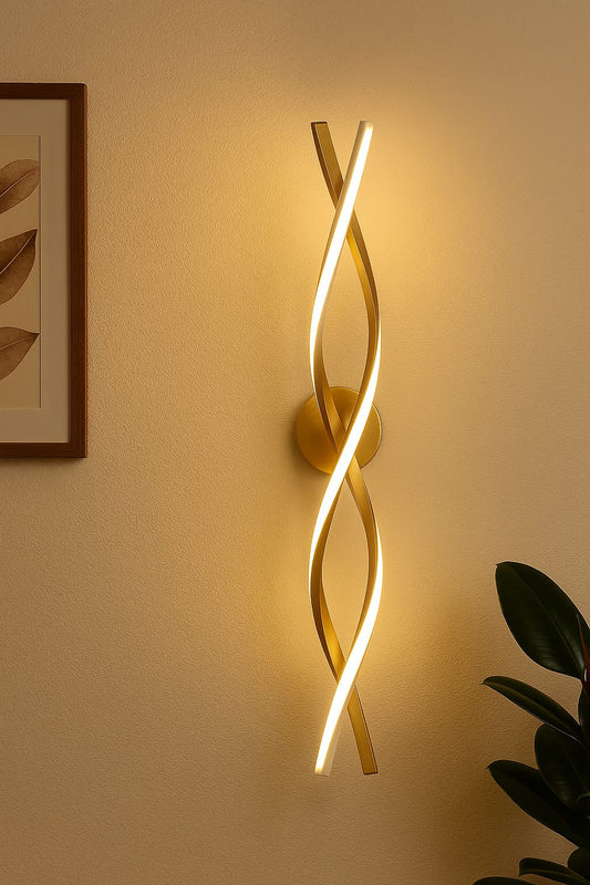 blissbells Crystal Wall Light, LED Decorative Sconce (Twisted Spiral)
