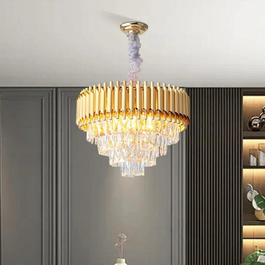 blissbells Crystal Hanging Chandelier (Gold K9 500MM)