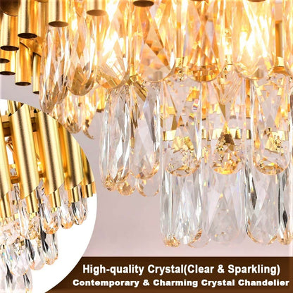 blissbells Crystal Hanging Chandelier (Gold K9 500MM)