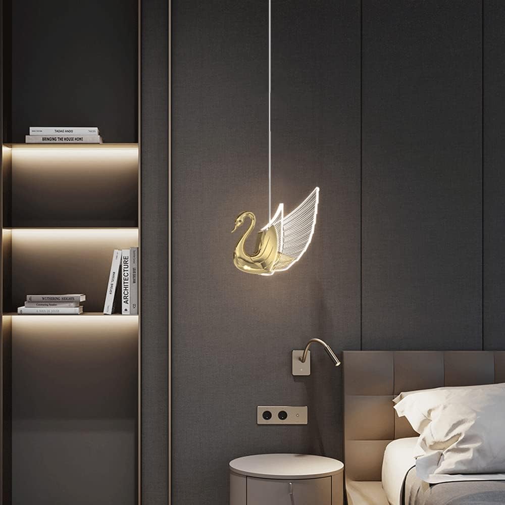 Luxury Swan Pendant Light – Modern LED Decorative Hanging Lamp for Bedroom, Living Room & Hallway