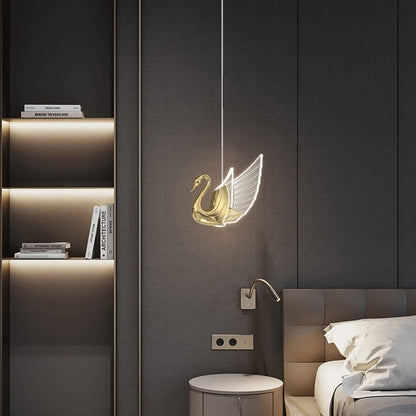 Luxury Swan Pendant Light – Modern LED Decorative Hanging Lamp for Bedroom, Living Room & Hallway