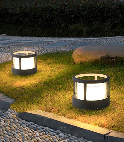 blissbells Modern 12 Watt M932 LED Outdoor Modern Round Acrylic Wall Light Black Gold Wall Light 4000k, Pack of 1