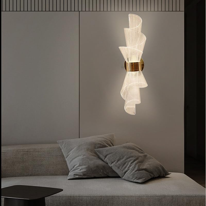Modern Spiral LED Wall Lamp – Gold Finish