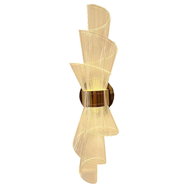 Modern Spiral LED Wall Lamp – Gold Finish