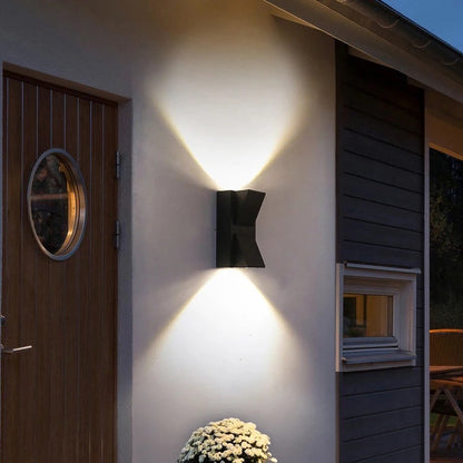blissbells 10W IP65 Waterproof Lamp K Shape Fancy Wall Light for Wall Up & Down Wall Lamps - Outdoor Wall Lights for Elevation,Garden & Patio Lights - (Warm White) Pack of 1
