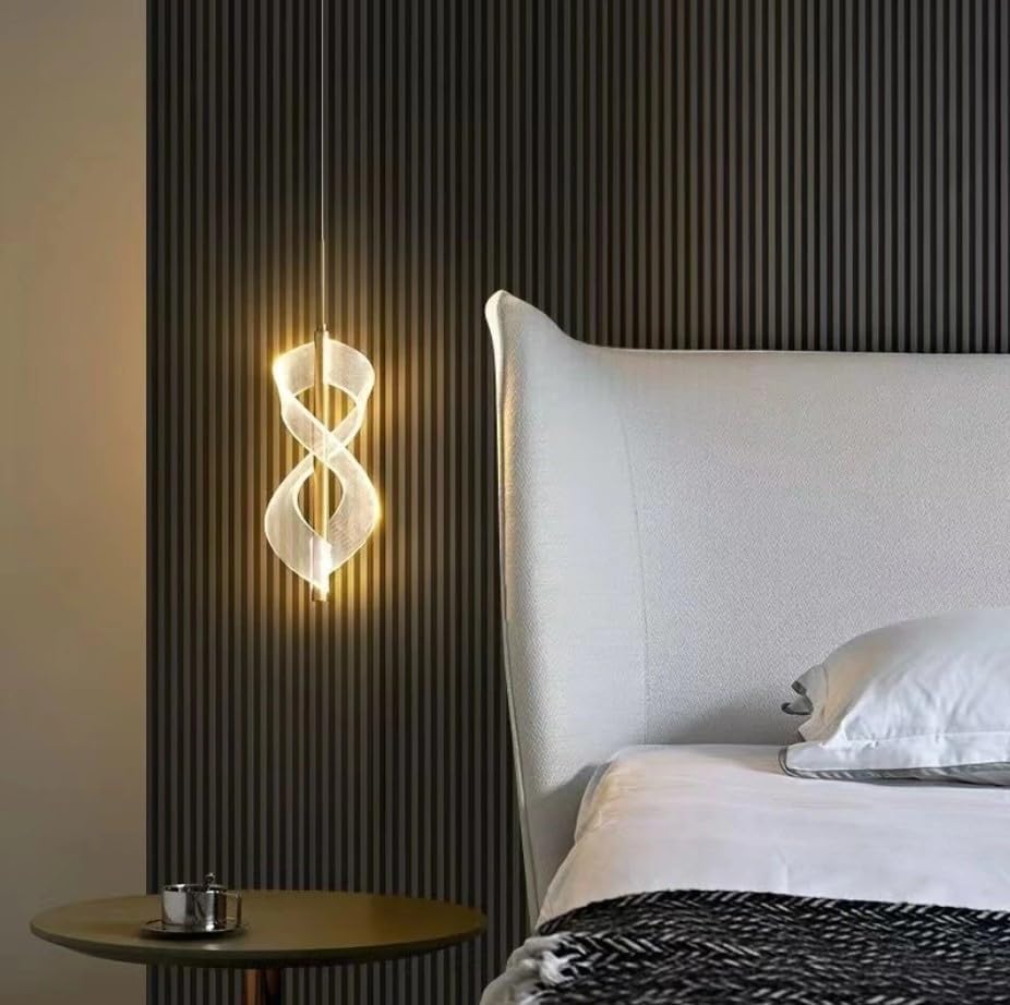 Elegant Infinity LED Pendant Light – Modern Bedroom Lighting