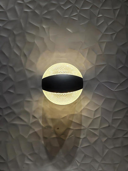 blissbells Modern Spherical Wall Light, LED Ambient Lighting, Black and White Design