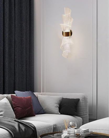 Modern Spiral LED Wall Lamp – Gold Finish