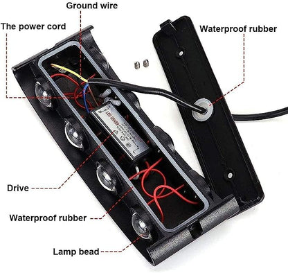 blissbells Multi-Color LED Wall Light, 8 Beam Rainbow Effect, Modern Indoor Sconce, Black Pack of 1 (8 ray Multicolor)