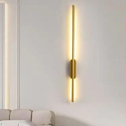 blissbells Modern LED Wall Sconce Light Fixture, Linear Design, Gold Finish, Warm White Illumination