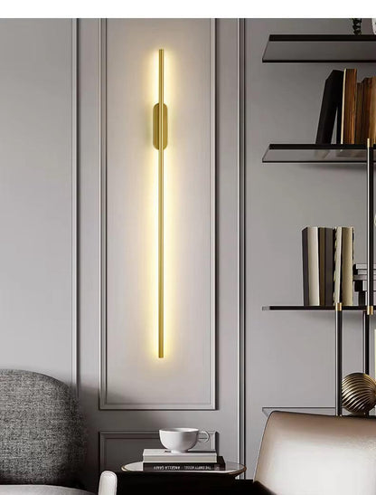 blissbells Modern LED Wall Sconce Light Fixture, Linear Design, Gold Finish, Warm White Illumination