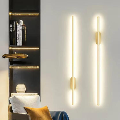blissbells Modern LED Wall Sconce Light Fixture, Linear Design, Gold Finish, Warm White Illumination