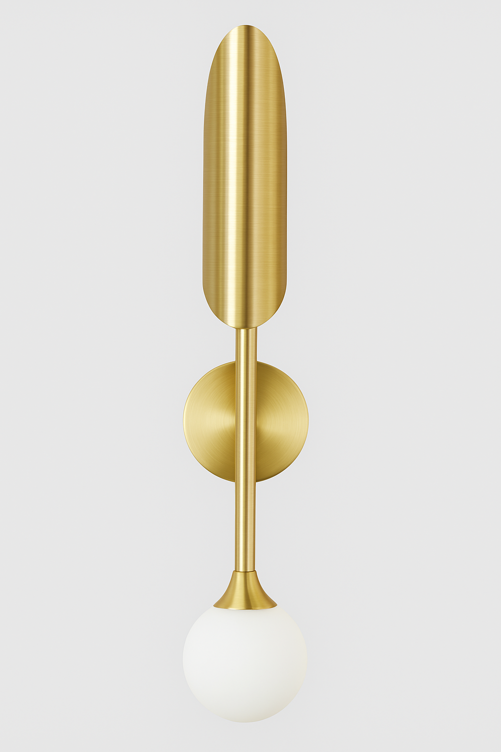 blissbells Modern Wall Sconce Light with Globe Shade, Brass Finish, Contemporary Wall Mount Lamp for Bedroom