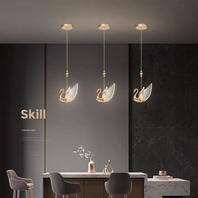 Luxury Swan Pendant Light – Modern LED Decorative Hanging Lamp for Bedroom, Living Room & Hallway