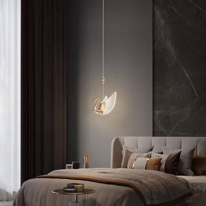 Luxury Swan Pendant Light – Modern LED Decorative Hanging Lamp for Bedroom, Living Room & Hallway