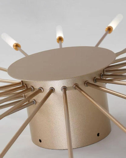 blissbells Modern Sputnik Chandelier, 20-Light LED Ceiling Light Fixture, Gold and White