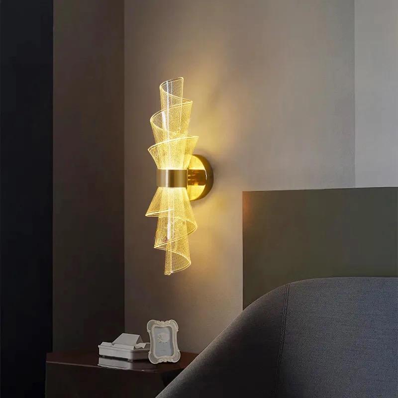 Modern Spiral LED Wall Lamp – Gold Finish