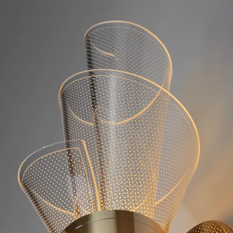 Modern Spiral LED Wall Lamp – Gold Finish