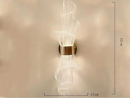 Modern Spiral LED Wall Lamp – Gold Finish