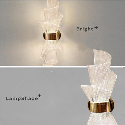 Modern Spiral LED Wall Lamp – Gold Finish