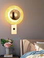 blissbells Modern LED Wall Light – Gold Finish with Halo Glow | Decorative Wall Sconce for Living Room, Bedroom, Office (Dome Sconce)