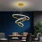 blissbells Metal Modern Ring Chandelier (3 Ring Light)