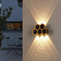 blissbells 5W LED Black Gold Waterproof Outdoor Wall Lamp Up Down Light - Warm White