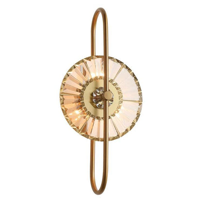 blissbells Indoor Sconce LED Crystal Modern Bedside Bracket Lights Gold Luxury Crystal Wall lamp, Warm White Pack of 1