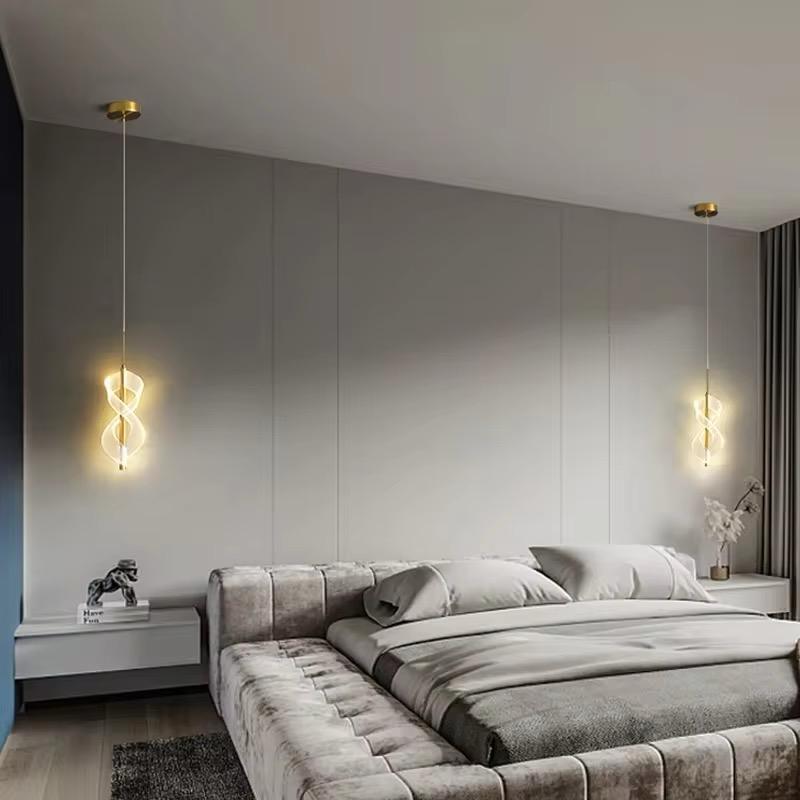 Elegant Infinity LED Pendant Light – Modern Bedroom Lighting