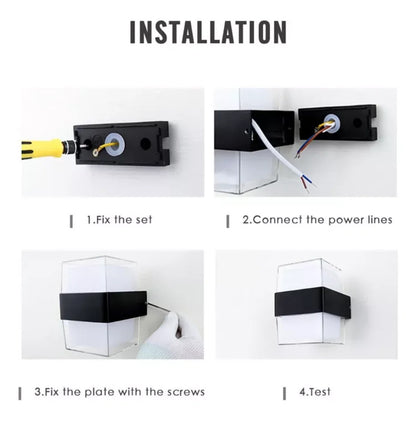 blissbells IP65 5W Acraylic Round Up Down Model Outdoor Latest Up Down Wall Mounted Light, (Warm White) Pack of 1