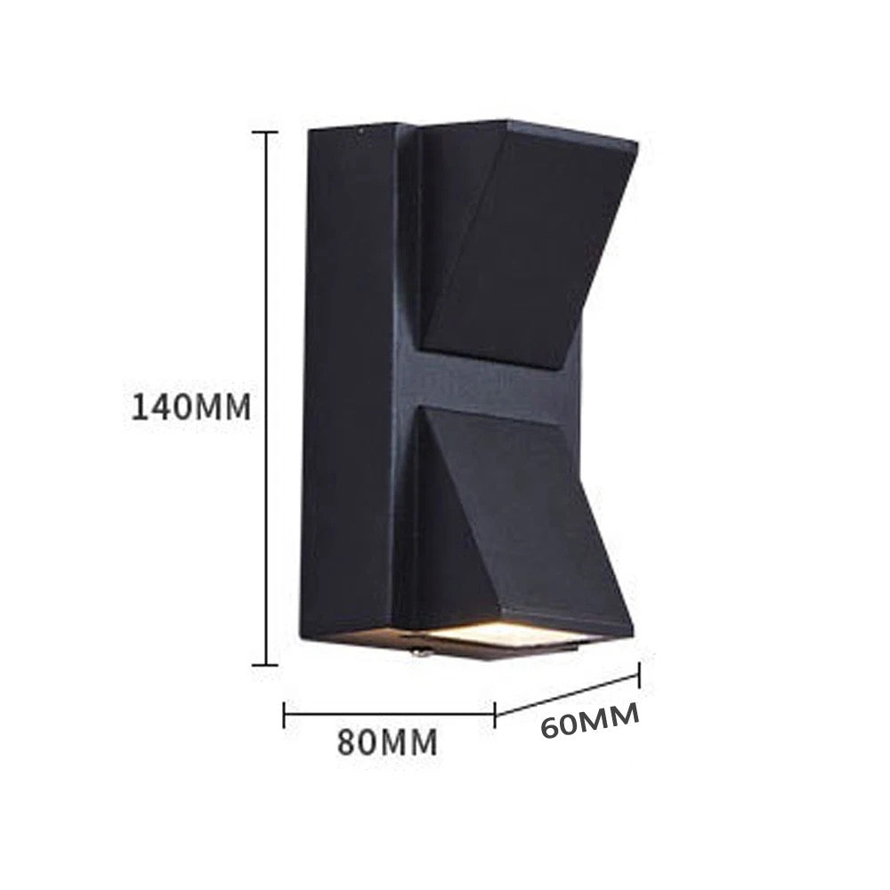 blissbells 10W IP65 Waterproof Lamp K Shape Fancy Wall Light for Wall Up & Down Wall Lamps - Outdoor Wall Lights for Elevation,Garden & Patio Lights - (Warm White) Pack of 1